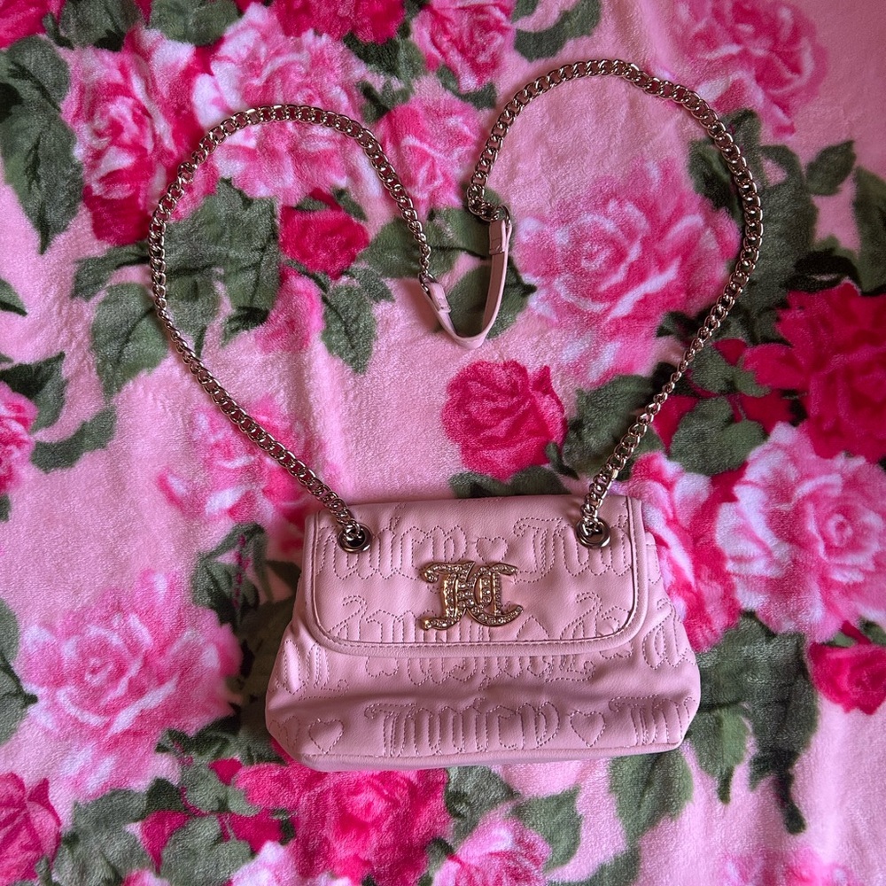 Juicy Couture Pink Crossbody Bag with Chain Strap